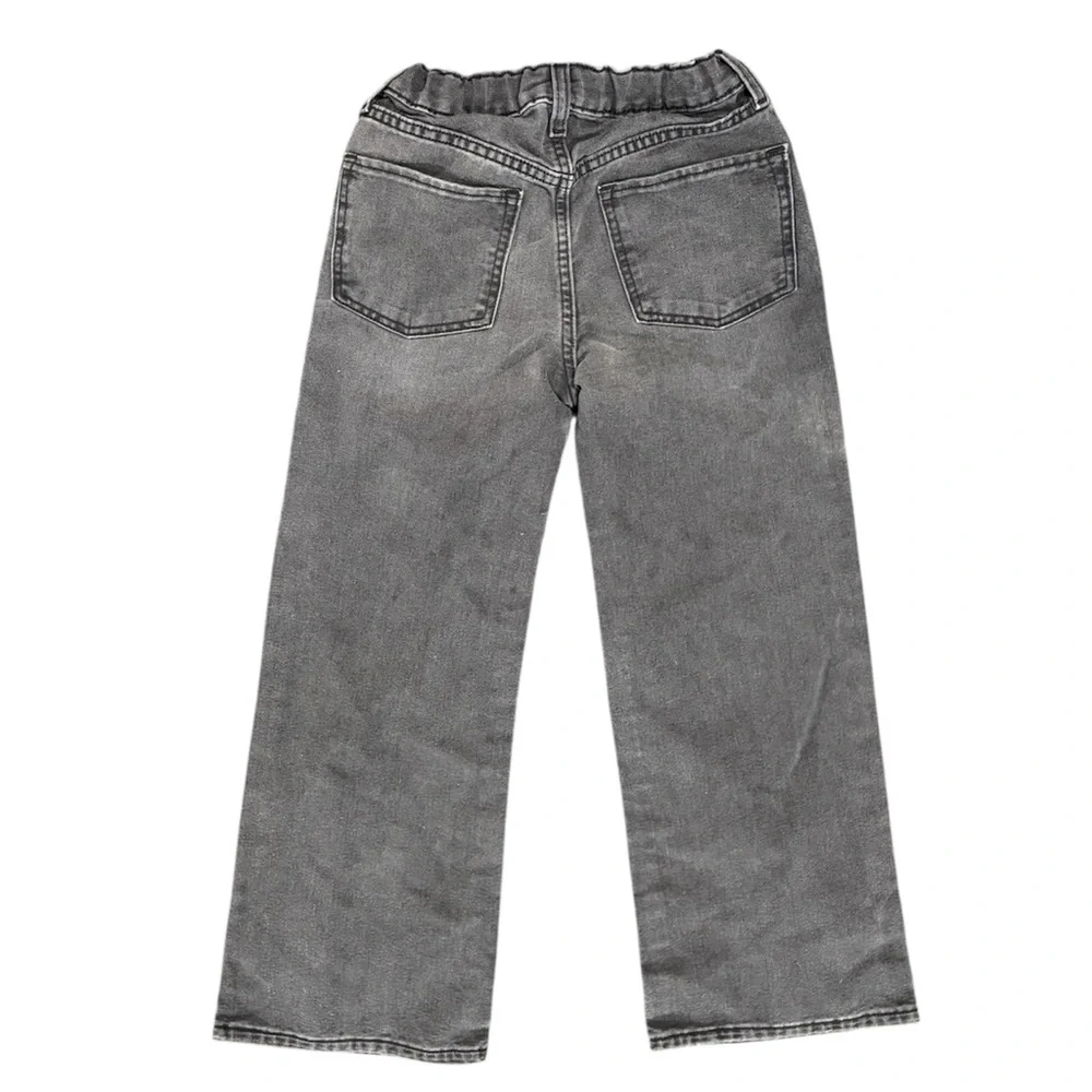 Old Navy | Girl’s Black Rinse High-Waisted Baggy Wide-Leg Jeans Denim Jeans, 10